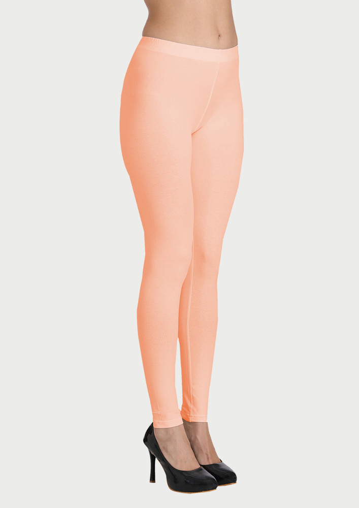 Groversons Paris Beauty Ankle Length With Elasticated Waistband-peach