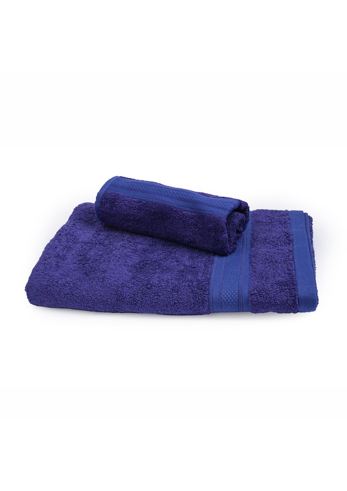 THE KARIRA COLLECTION - FESTIVE BLUE BAMBOO HAND TOWEL COMBO PACK OF TWO ECO FRIENDLY MEN WOMEN CHILDREN ANTIBACTERIAL YOGA GYM TOWEL 600 GSM