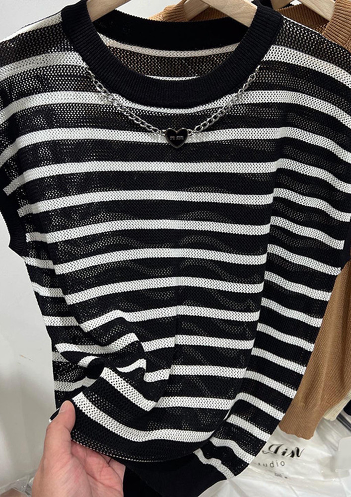 Sheer And Chic Striped Top