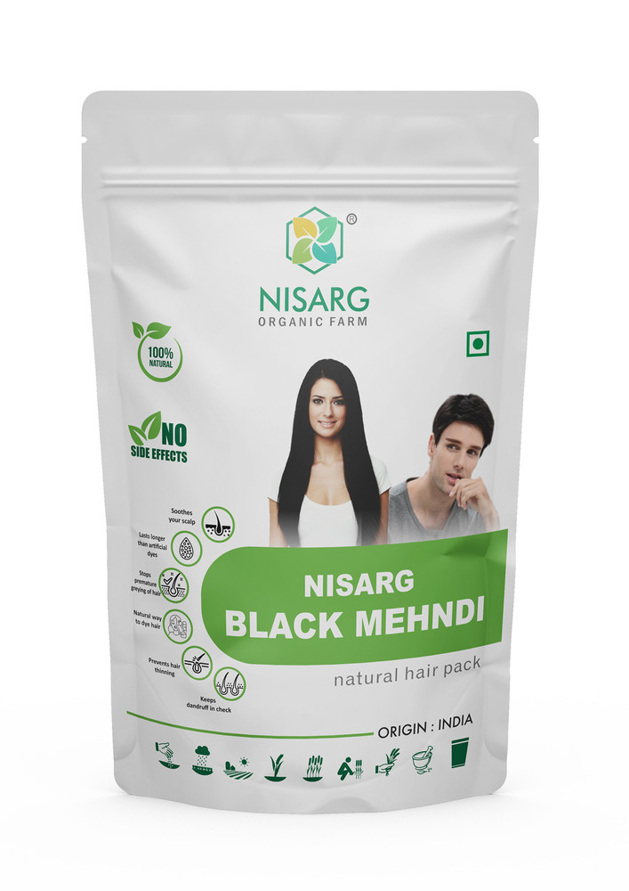 Nisarg Herbal Black Mehndi 25G (10 Pcs)