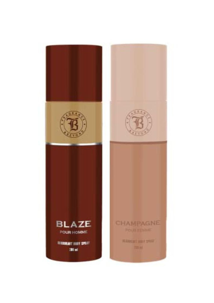 Fragrance & Beyond Body Deodorant for Men & Women (Pack of 2) - 200ML Each | Blaze, Champagne