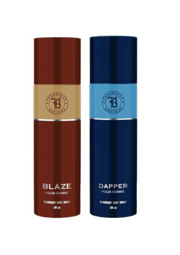Fragrance & Beyond Body Deodorant for Men, (Pack of 2) - 200ml Each | Blaze, Dapper