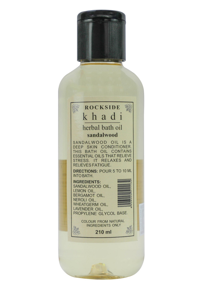 ROCKSIDE Khadi Herbal Bath Oil Sandalwood  (  Set Of 2 )