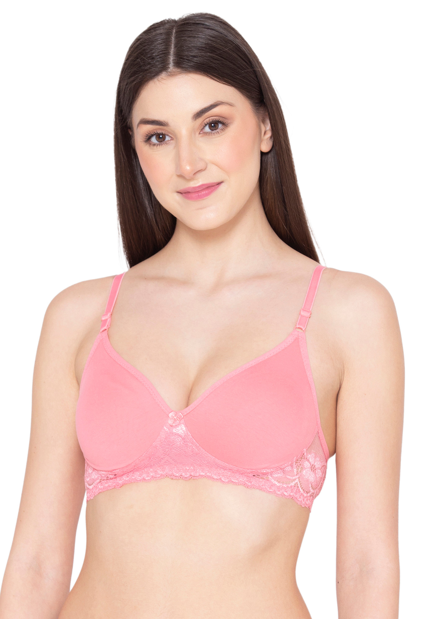 EVERYDAY WEAR FULL COVERAGE LACE PINK BRA