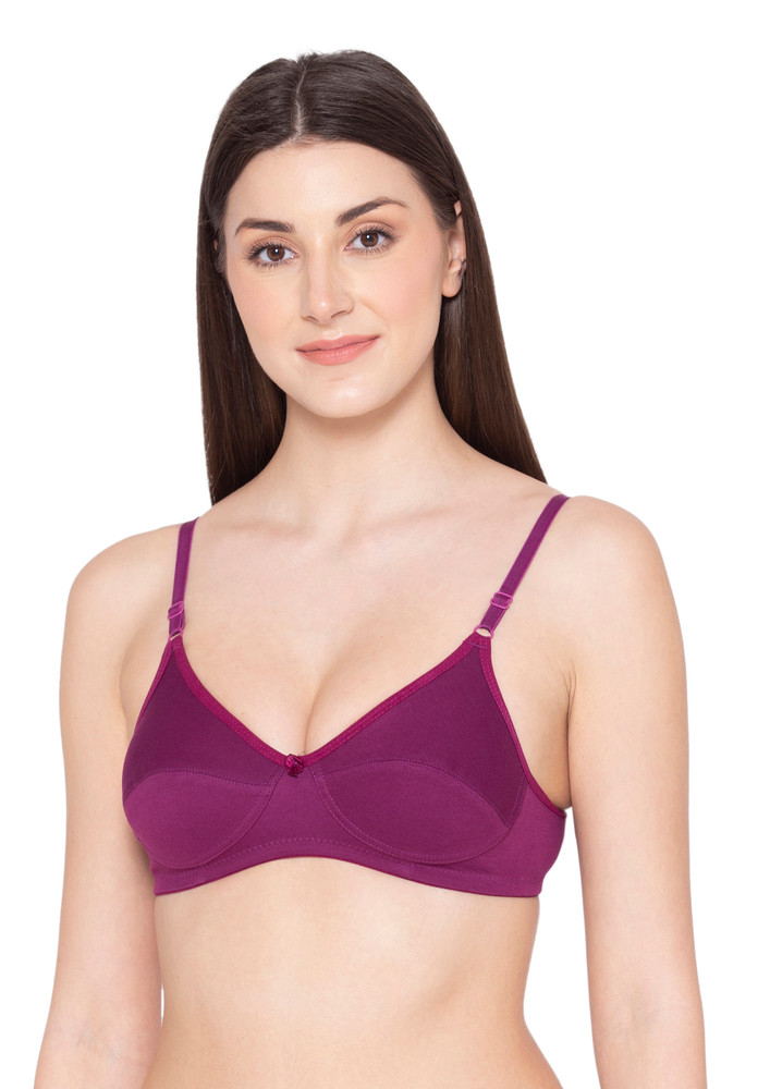Daily Essentials Non Padded Non Wired Wine Tshirt Bra