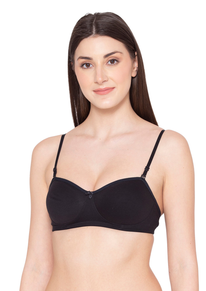 All Basic Non Padded Non Wired Black Bra