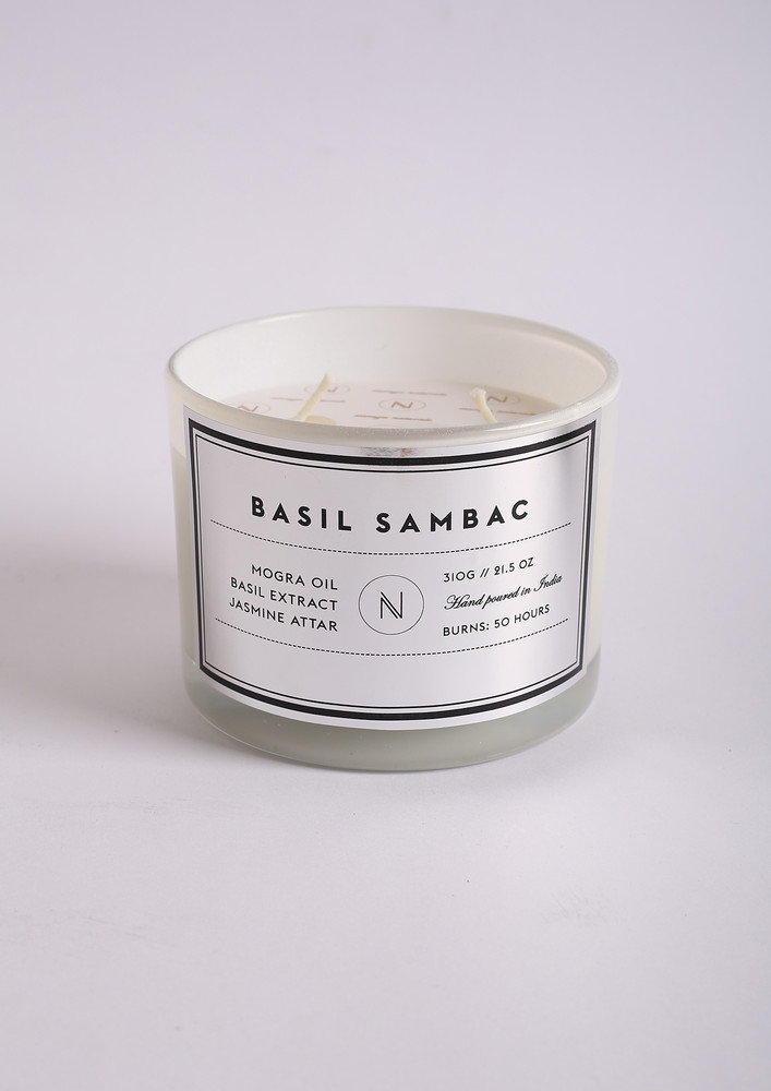 BASIL INFUSED IN SAMBAC (CANDLE)-310G