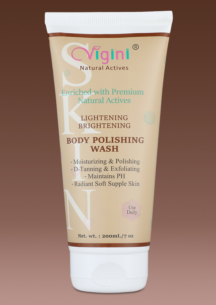 Vigini Skin Whitening Lightening Exfoliating Glow Glutathione Body DTan Polishing Soap Free Gel Wash