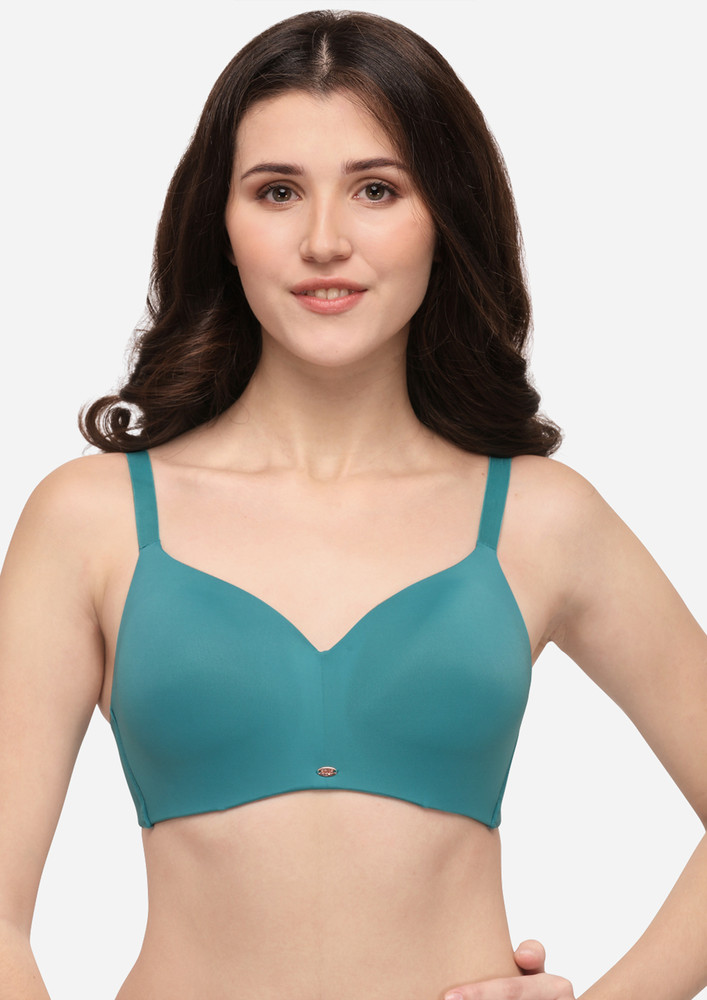 Soie Full Coverage, Padded, Non-wired Seamless Teal Bra