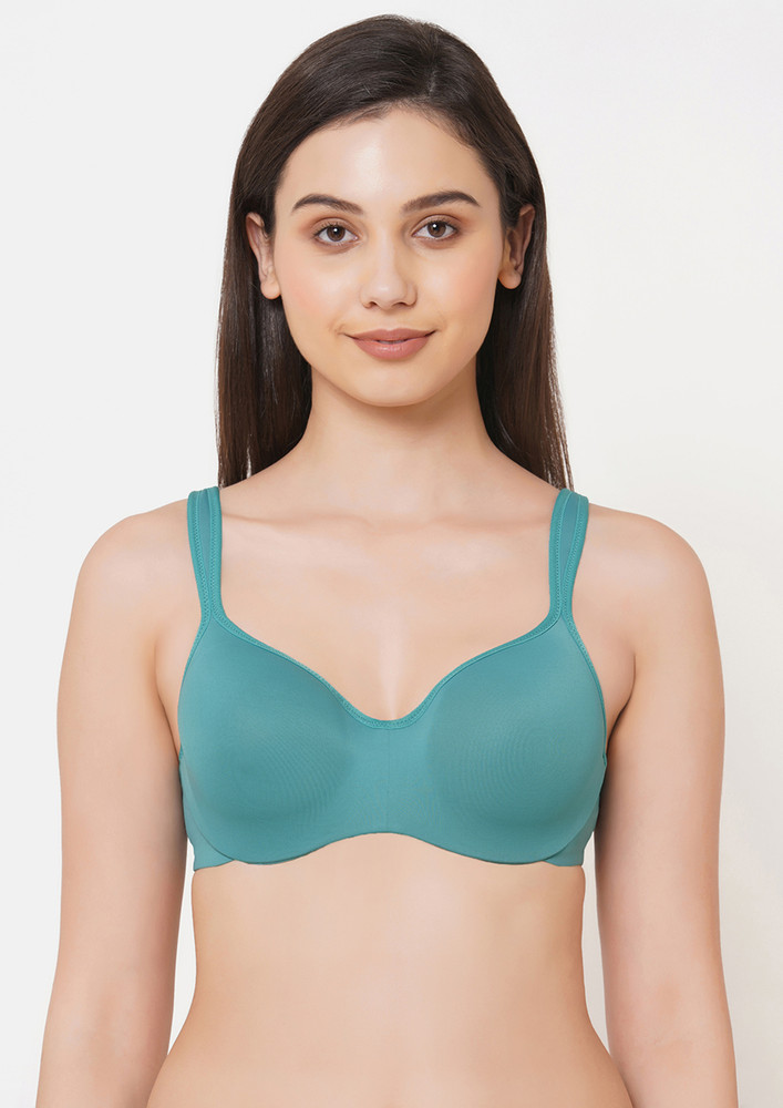Soie Full Coverage, Padded, Wired Teal Bra