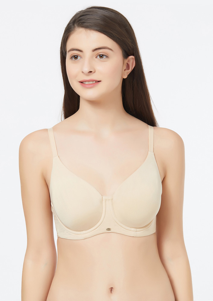 Soie Nude Women's Full Coverage Non Padded Wired Bra