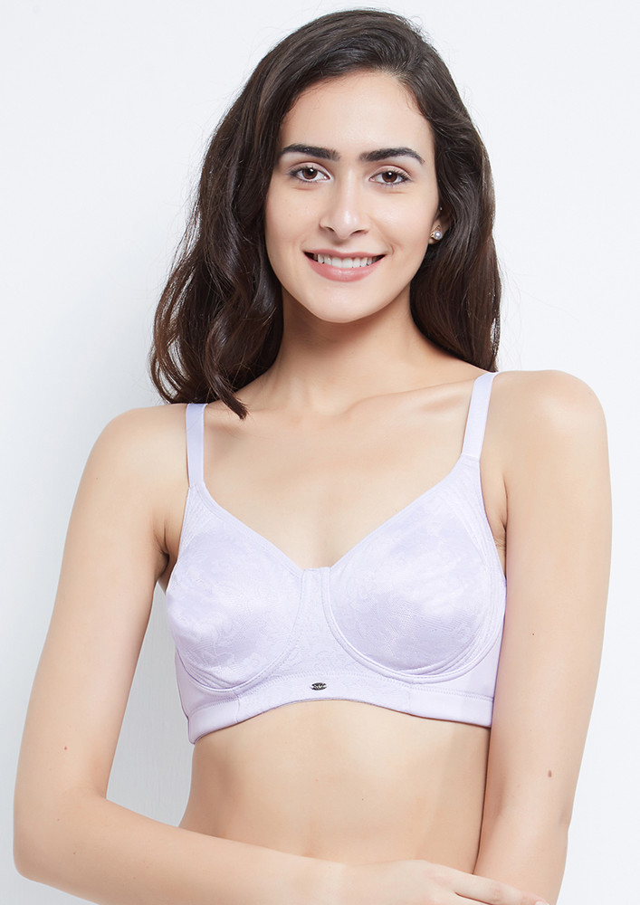 Soie Women's Full Coverage Encircled Non Wired Lavender Bra