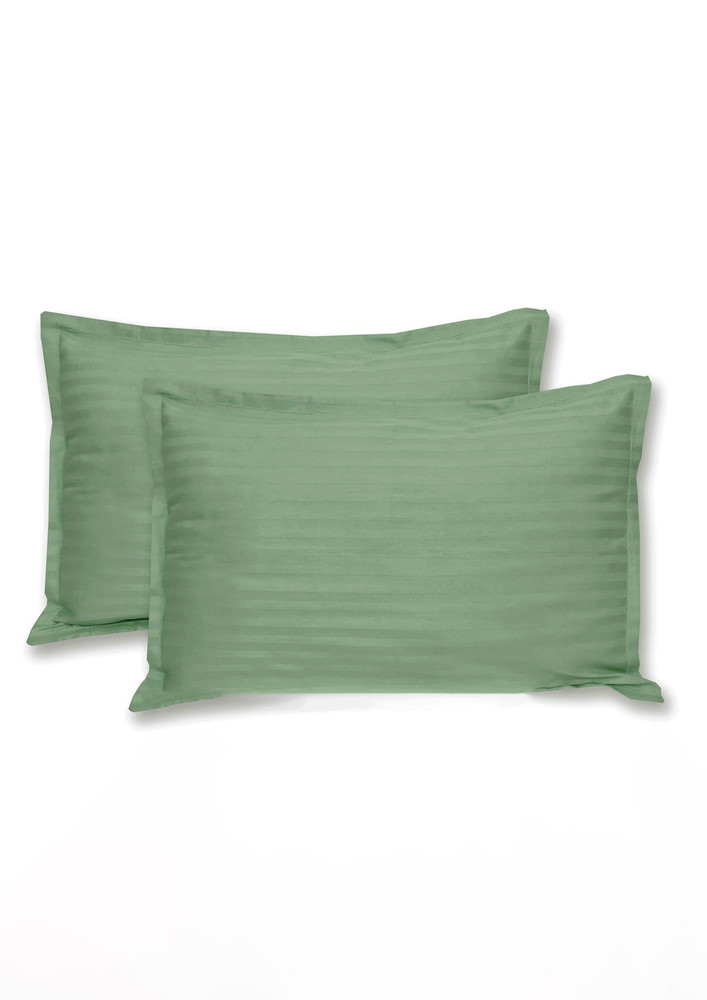 Green Color Pillow Cover Pair