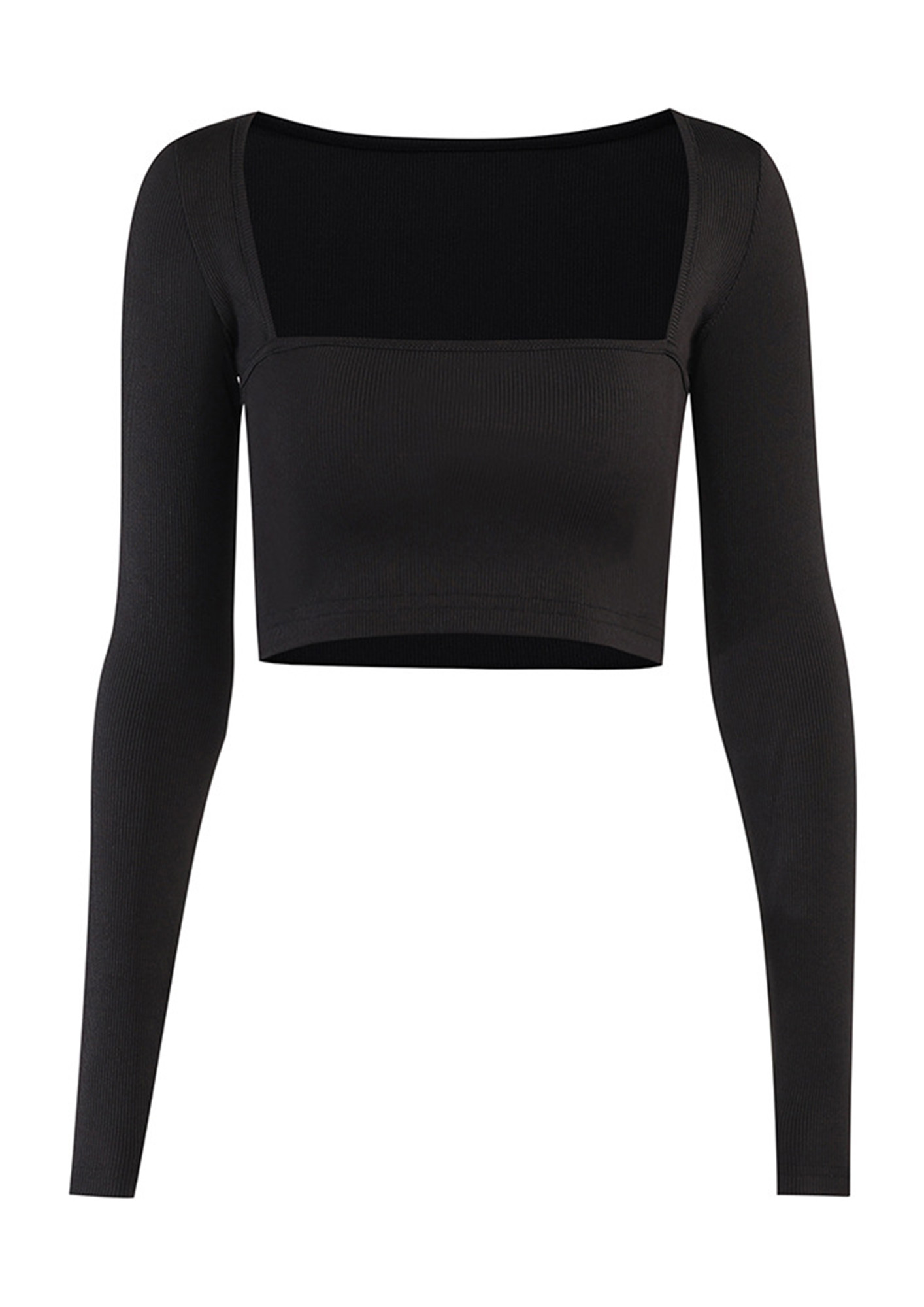 Square Neck Long Sleeve Tops for Women