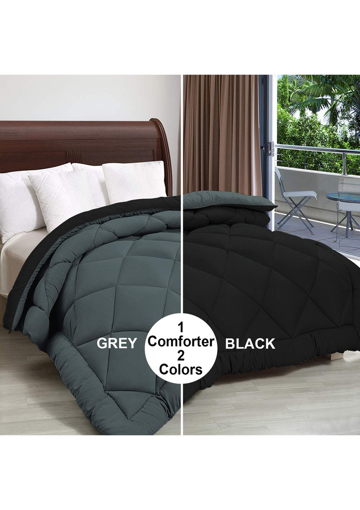 Black Grey Double Bed Comforter