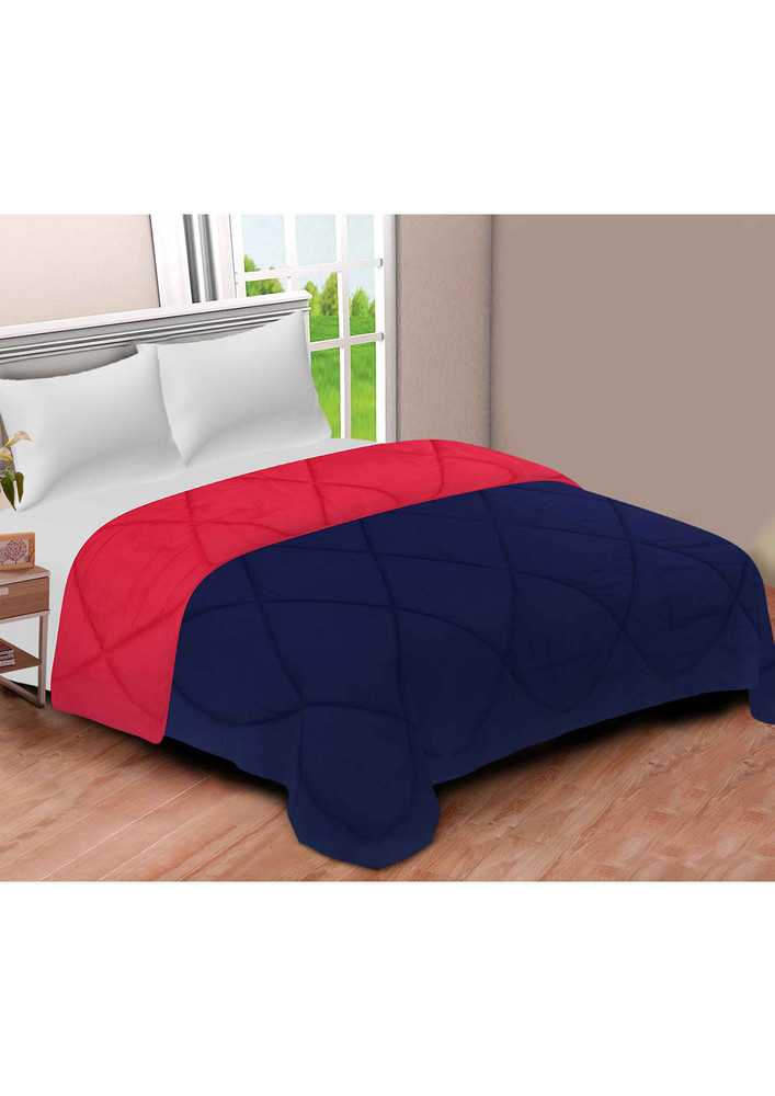 Navy Blue-red Double Bed Comforter