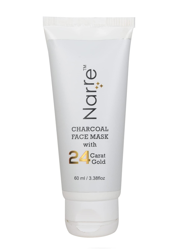 Narre Charcoal Face Mask With 24 Karat Gold-60Ml