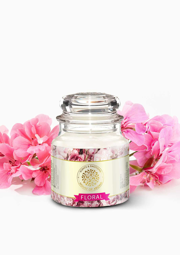House Of Aroma Floral Bell Jar Candle-100 Gms