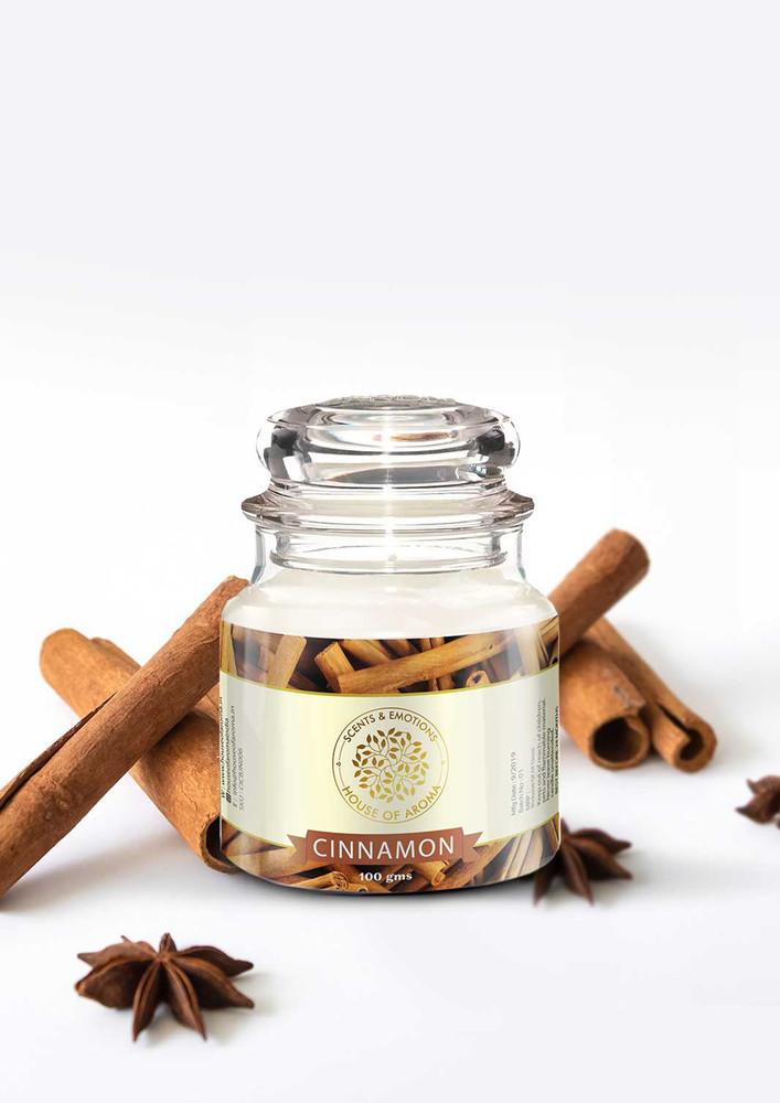 House Of Aroma Cinnamon Bell Jar Candle-100 Gms