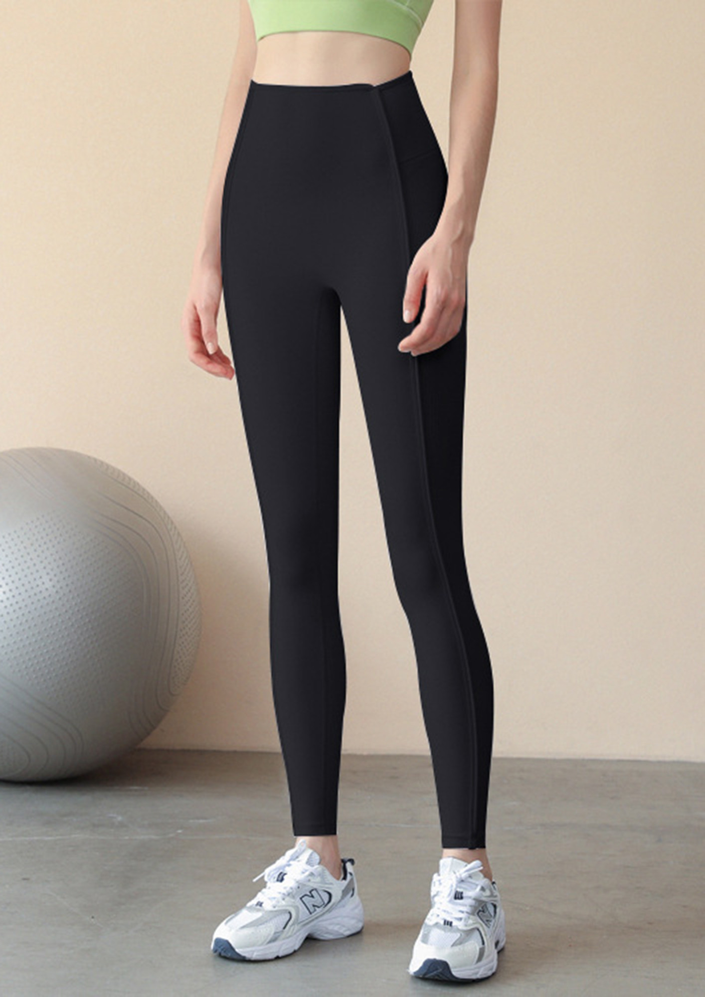 CLASSY WORKOUT DAYS HIGH WAIST BLACK FITTED PANTS