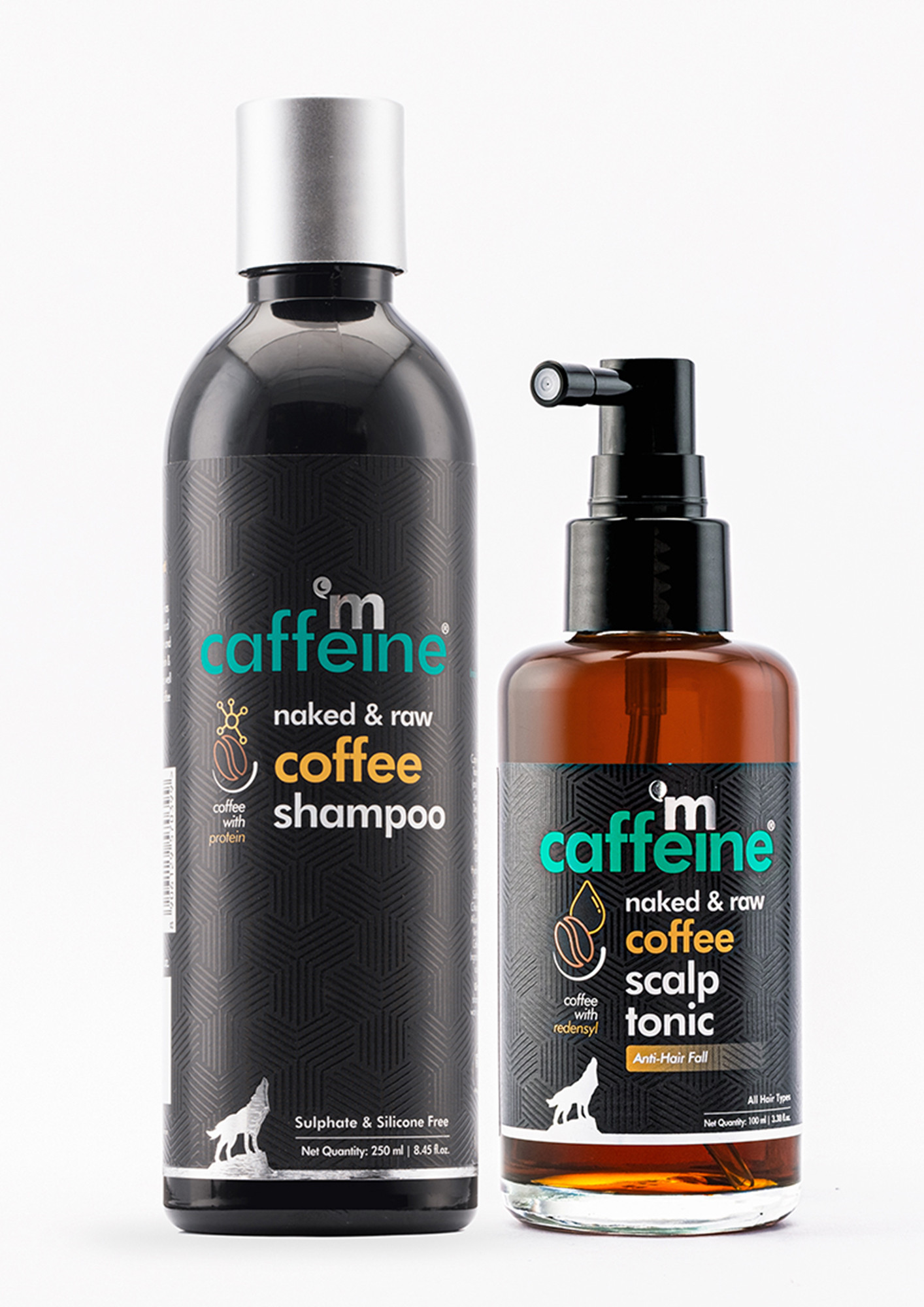 MCAFFEINE COFFEE HAIR BOOST & HAIR FALL CONTROL KIT - SHAMPOO & SCALP TONIC (350 ML)
