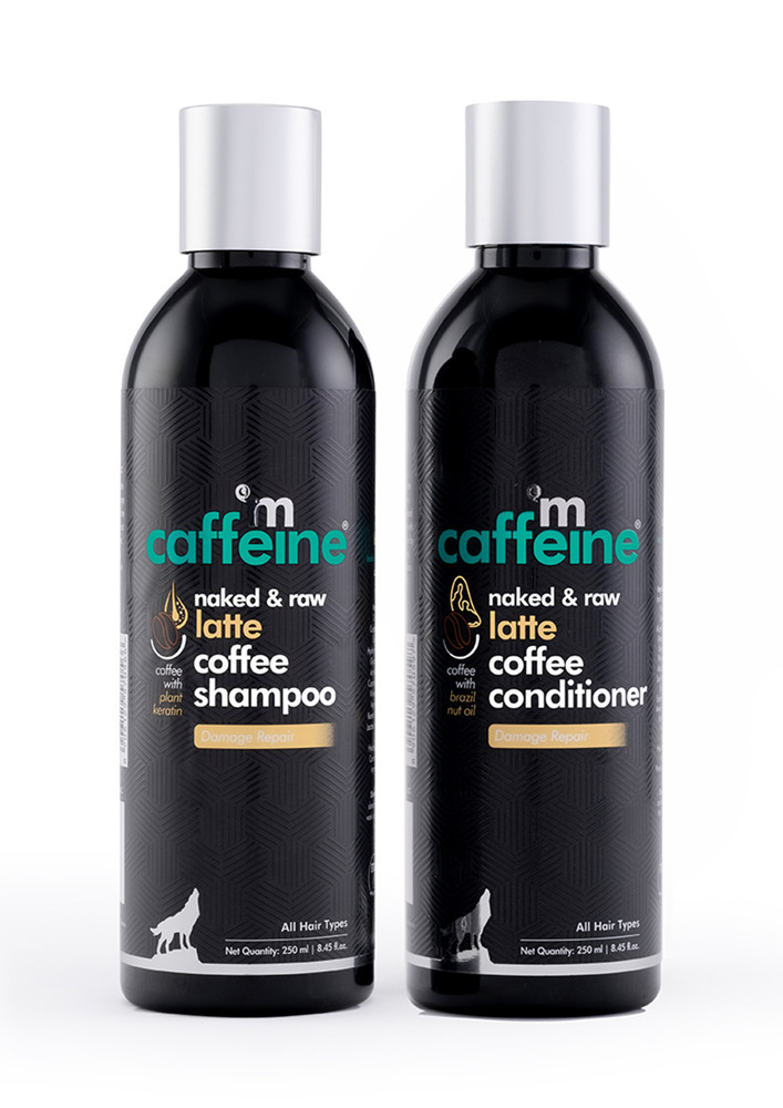 Mcaffeine Damage Repair Latte Coffee Shampoo & Hair Conditioner Combo