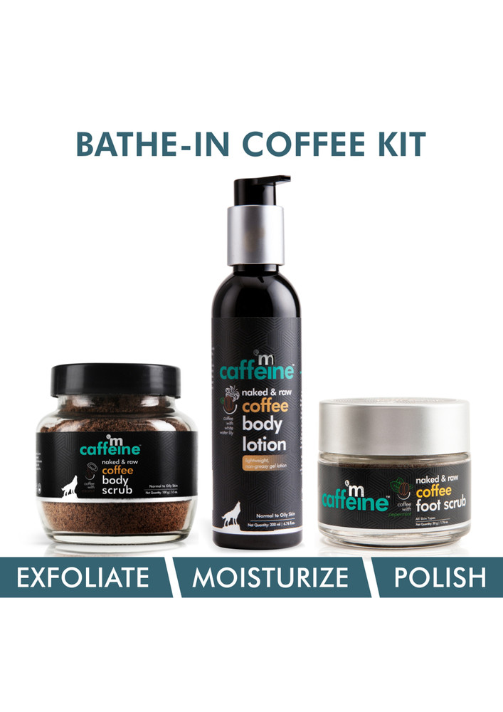 MCAFFEINE BATHE-IN COFFEE KIT - EXFOLIATE & MOISTURIZE (350 GM)