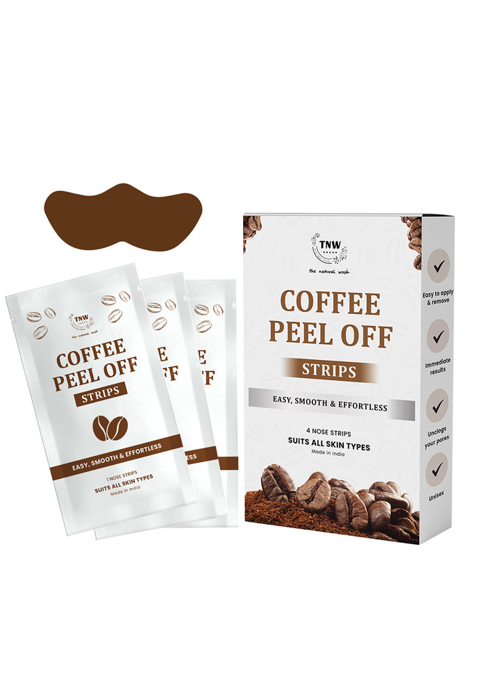 TNW-The Natural Wash Coffee Peel Off Nose Strips for Blackheads and Whiteheads | With Coffee | Suitable for all skin types