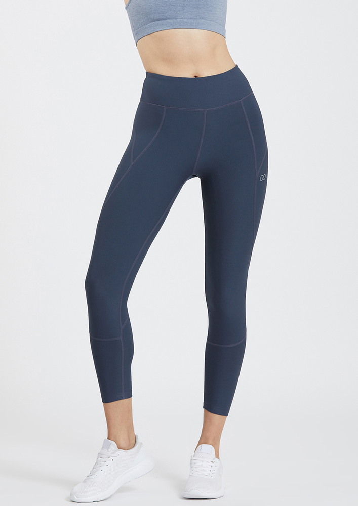 Creeluxe Curve Defining Pacific Blue Ankle Length Leggings
