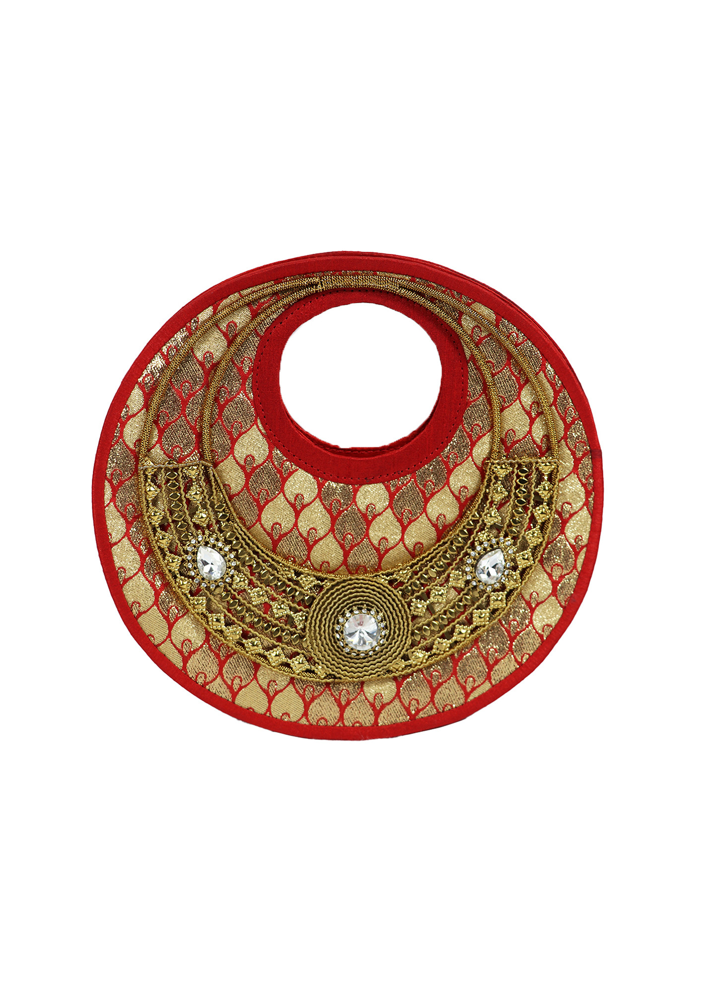 Women'S Embroidered Round Party Clutch