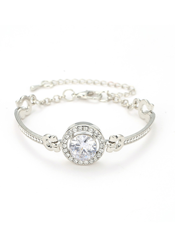 Striking Gems Silver Bracelet
