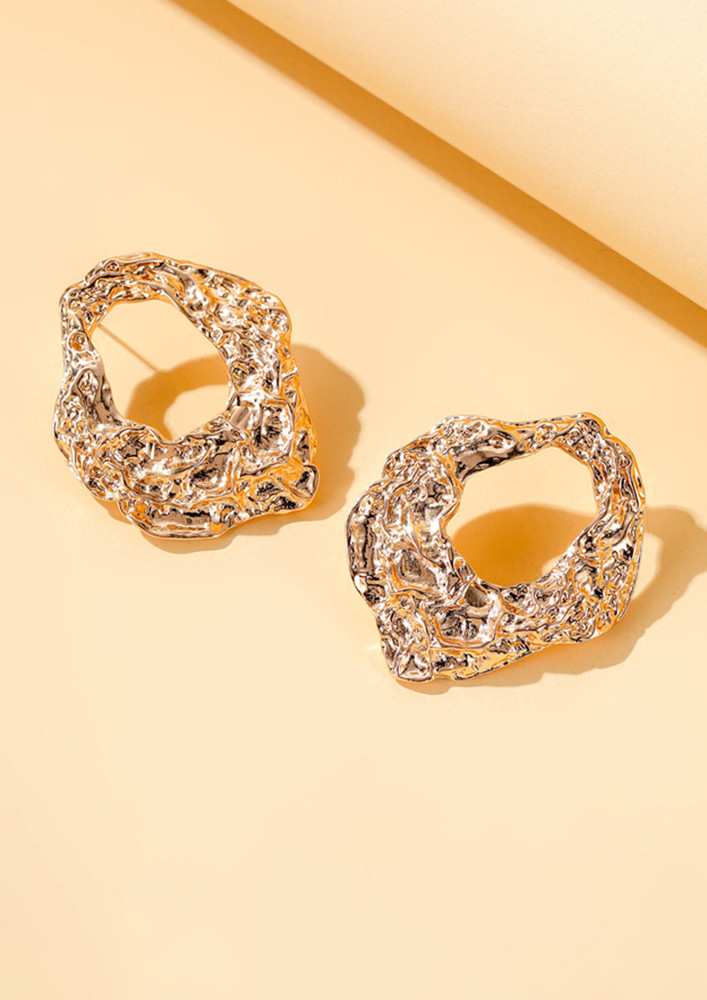 Gold-tone Asymmetrical Shape Earrings
