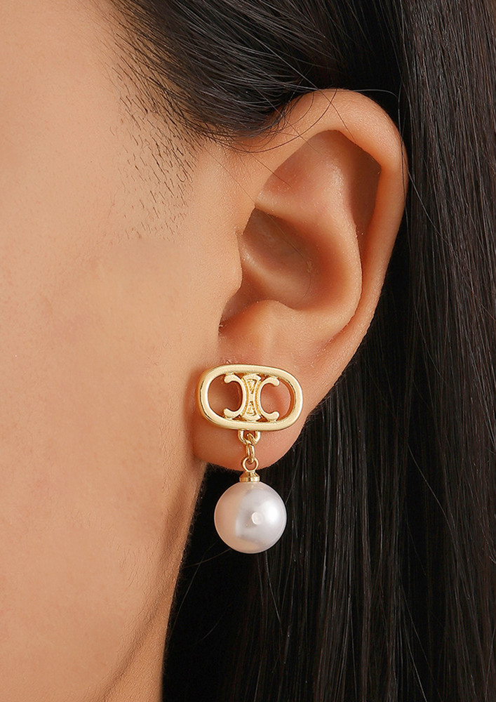 A Designer Treat Golden Earrings