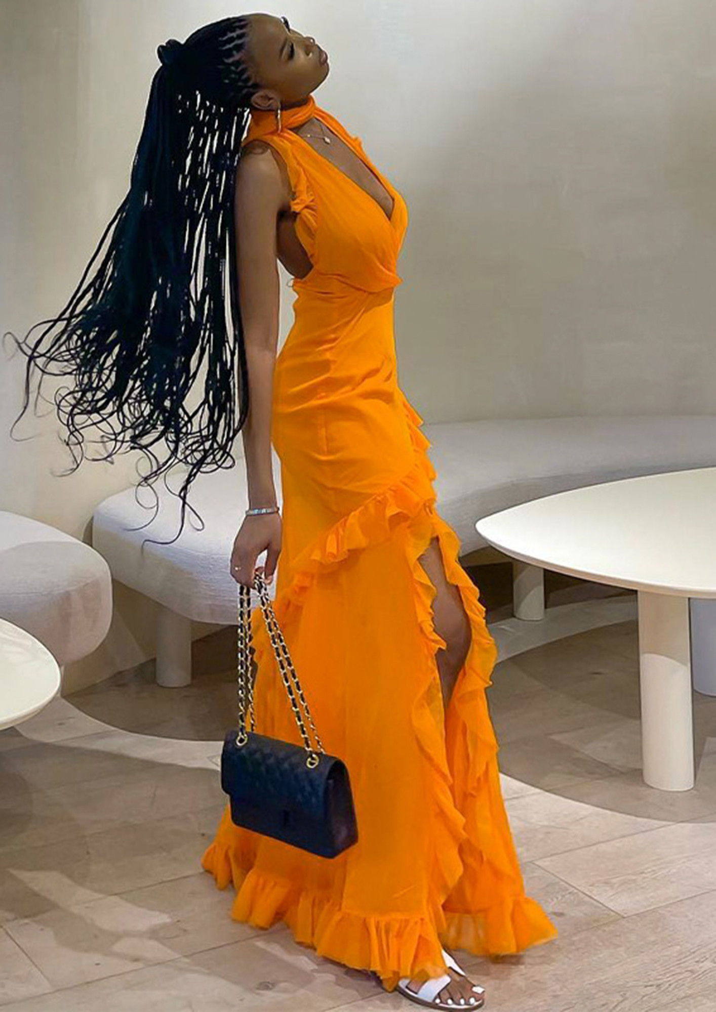 2023 Summer Floral Spaghetti Sleeve with Print Sexy Elegant Dress Slip Slit  Dress at Rs 750 | Jaipur | ID: 2850785827062