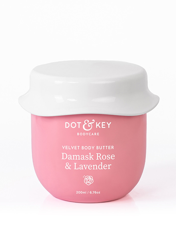 Dot & Key Velvet Body Butter Damask Rose & Lavender With 5% Shea, 200ml