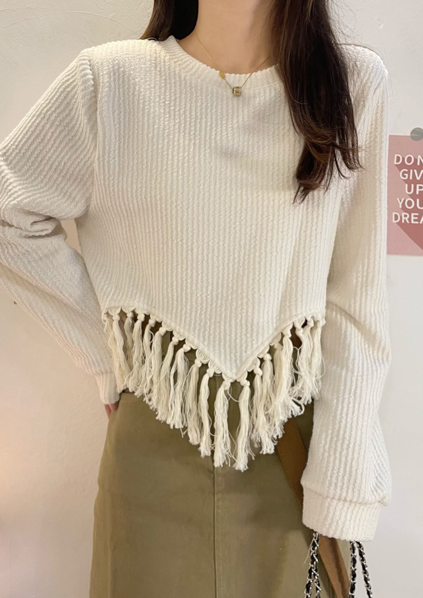 Knit sweater with ruffle trim and leggings co-ord - PROMOTION