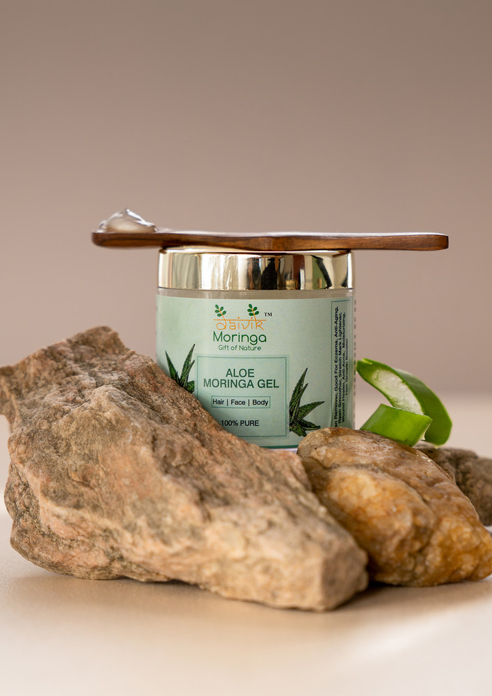 Daivik Moringa Aloe Moringa Gel | 100% Natural | Anti Aging, Anti Acne, Hair Growth, Moisturizer | 110g