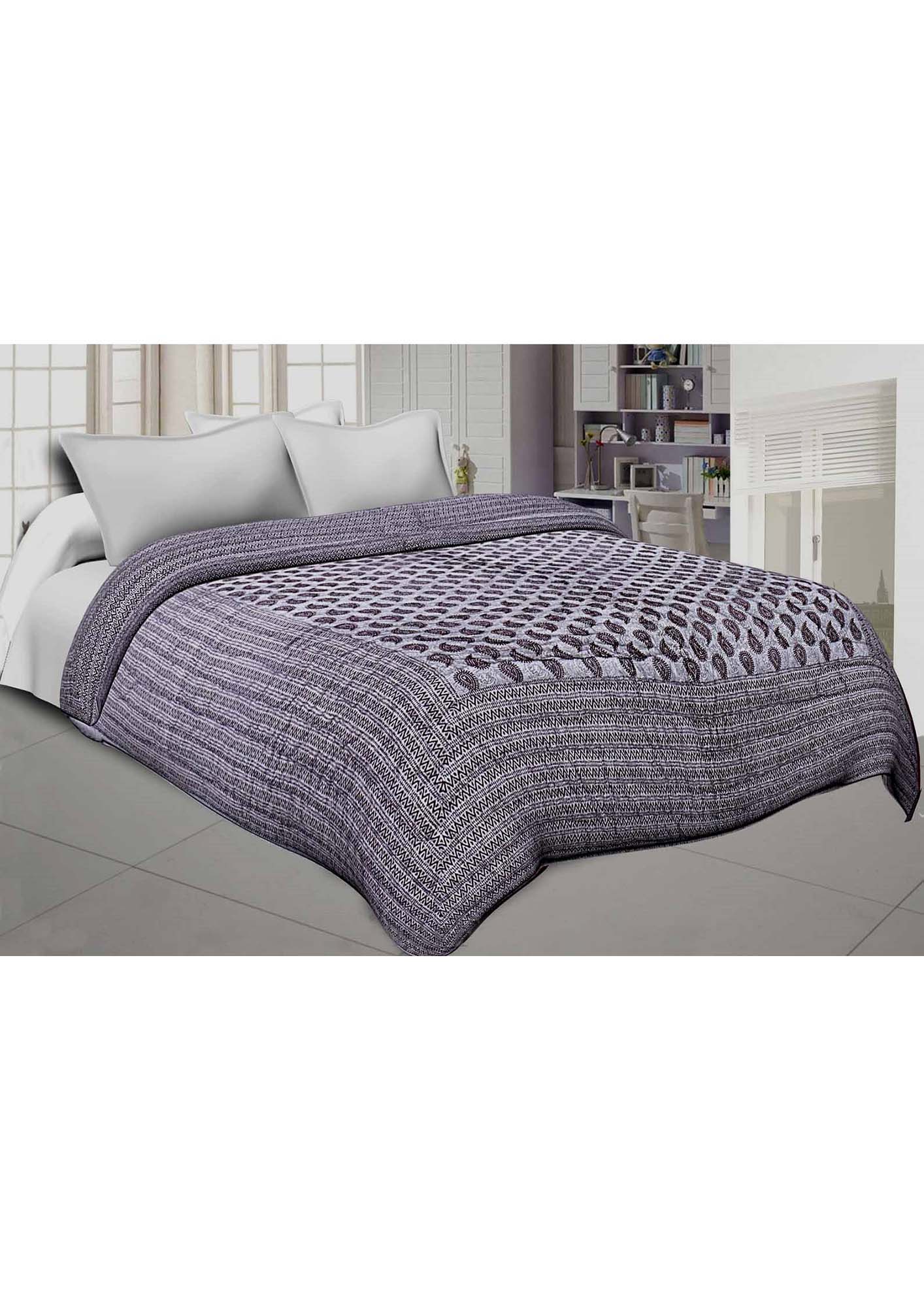 KC270019 - Jaipuri Cotton Quilt Double Bed Rajai (Premium Quality)