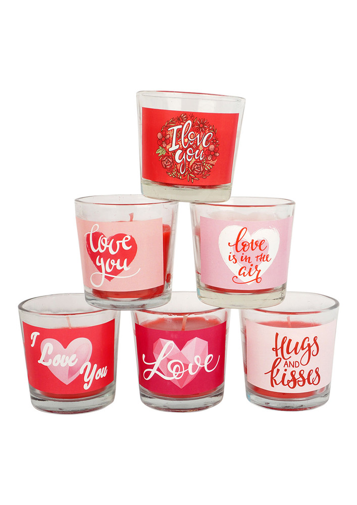 Love Votive Mini Jar (Set of 6 Votive Candles)…