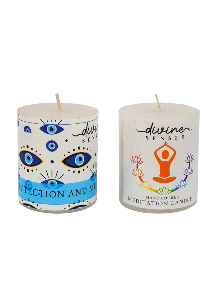 Meditation Pillar Candle| Candle for Manifestation, Set of 2…