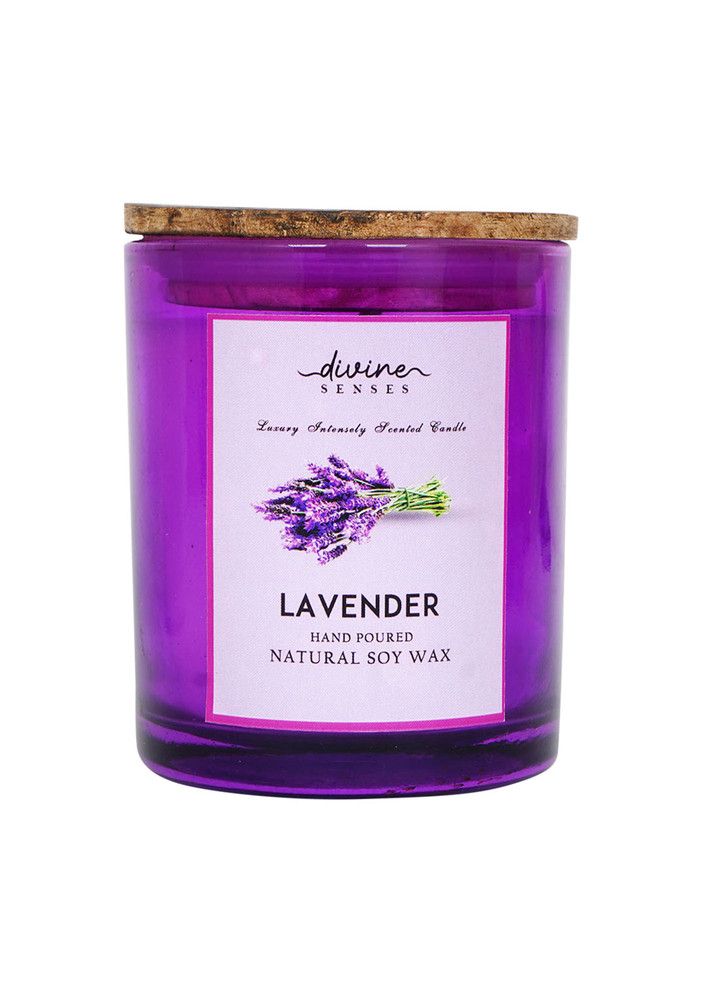Lavender intensely Fragranced Aromatherapy Glass jar Candle | Scented Soy Wax Candle | Aroma Candles for Decoration | Candle for Diwali / Christmas / Office / Birthday / Spa…