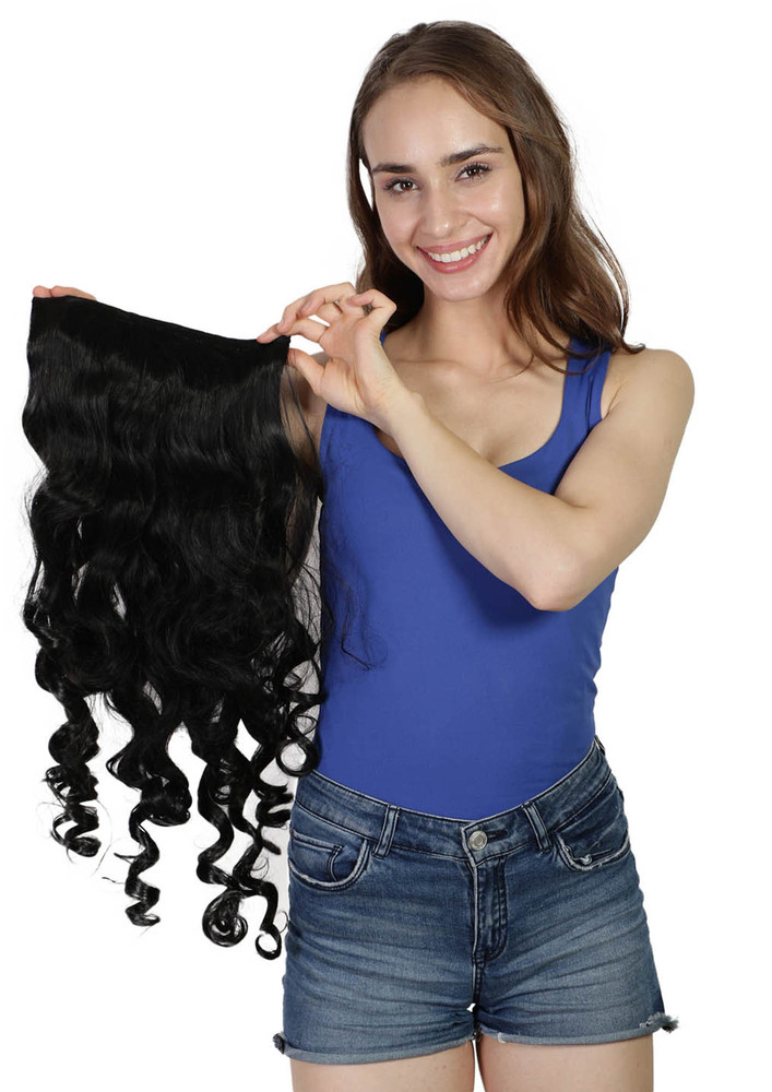 Thrift Bazaar's Black Wavy Hair Extenion for Women