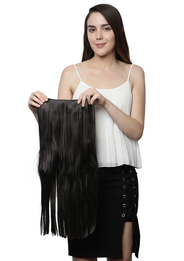 Thrift Bazaar's Black Highlighted straight hair extension for Women