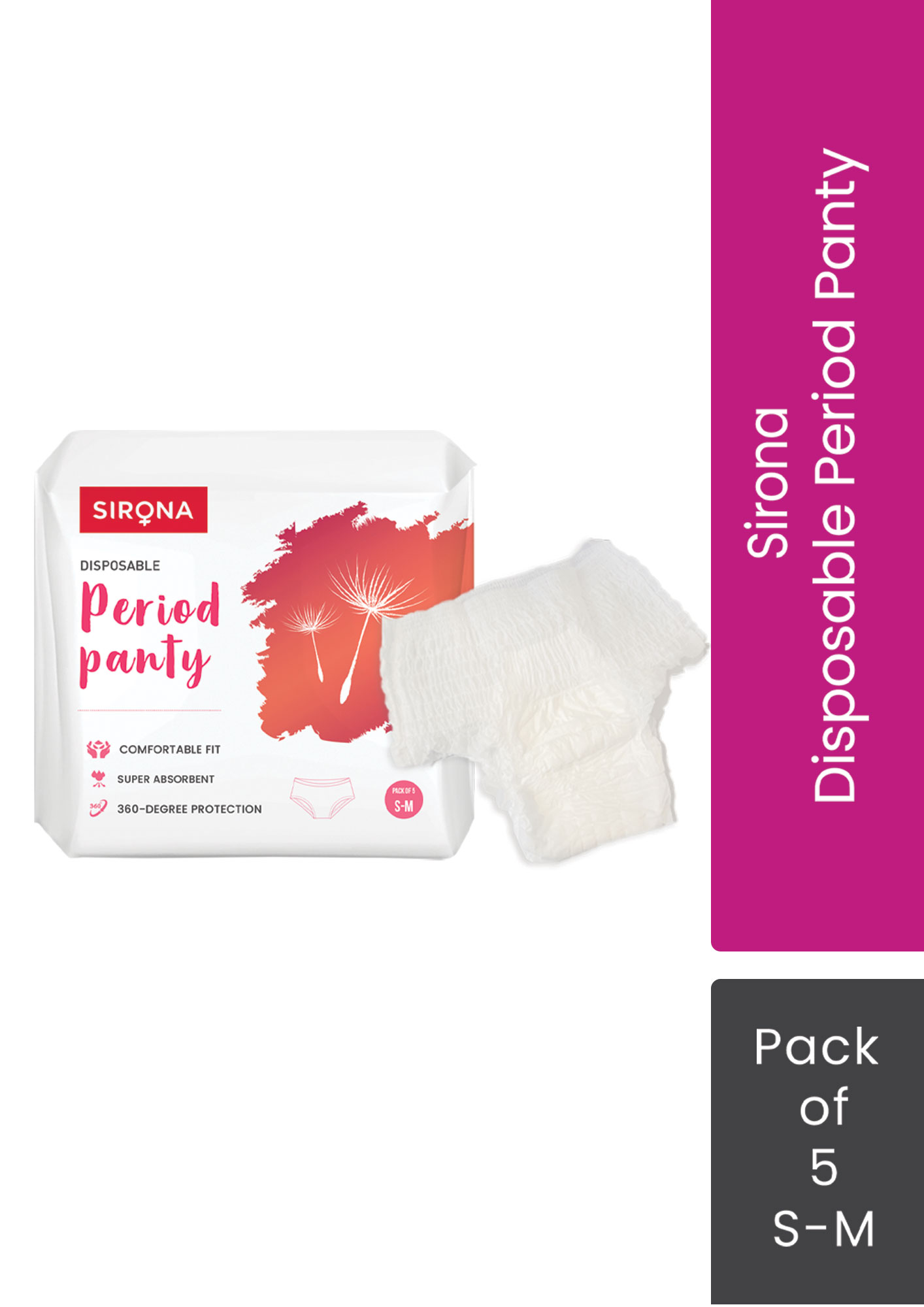 Buy Sirona Disposable Period Panty - S & M for Women Online in India