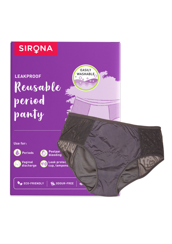 Sirona Reusable Period Panties for Women (M Size) | 360 Degree Coverage | Leak-proof Protection | Ultra Absorbent Layer