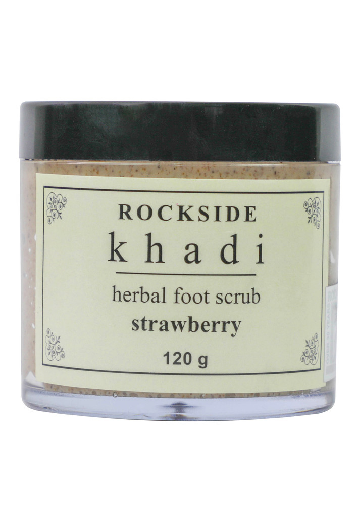 ROCKSIDE Khadi Foot Scrub Strawberry  (  Set Of 2 )