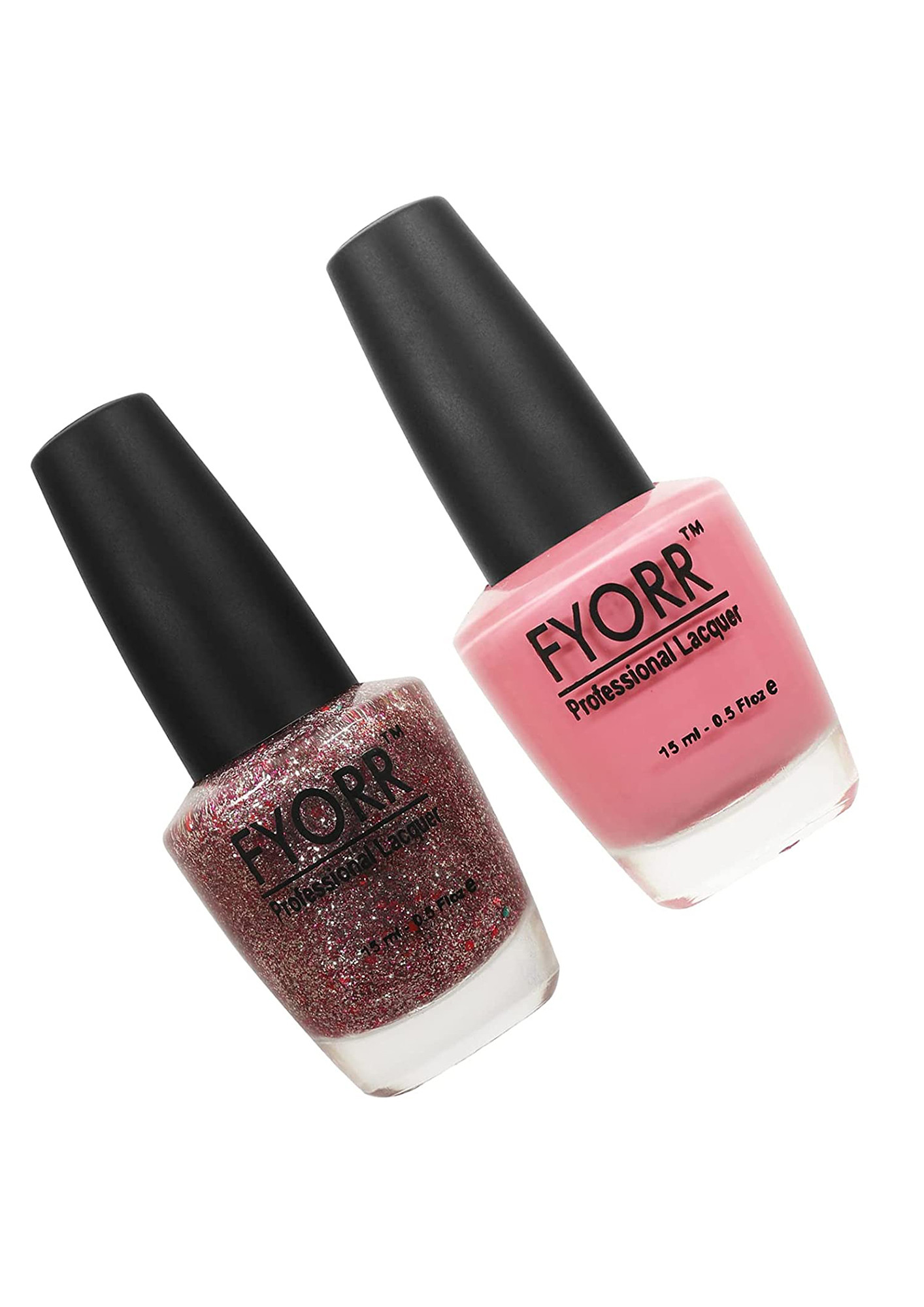 FYORR Nail Polish Shine 15ML Each (Pink With Shimmer Snow You)