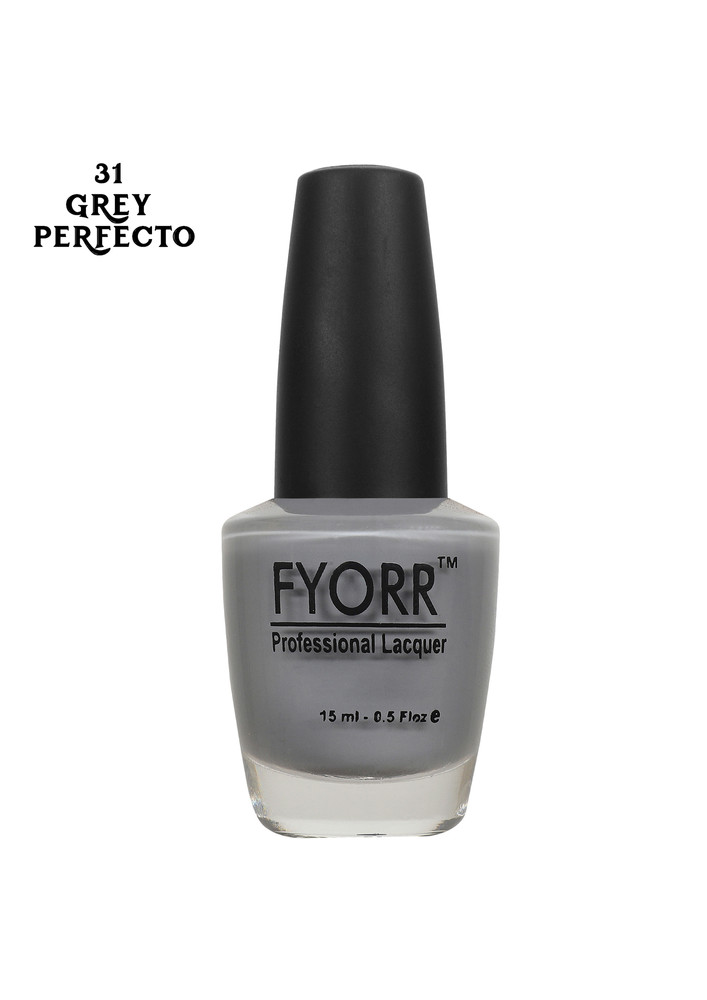 Fyorr Nail Polish Long Lasting Smooth Finish Nail Enamel (grey Perfecto),15ml
