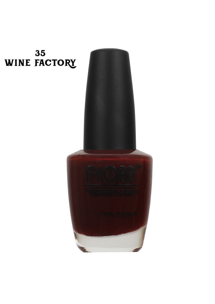 FYORR Nail Polish Long Lasting Smooth Finish Nail Enamel (Wine Factory),15ML