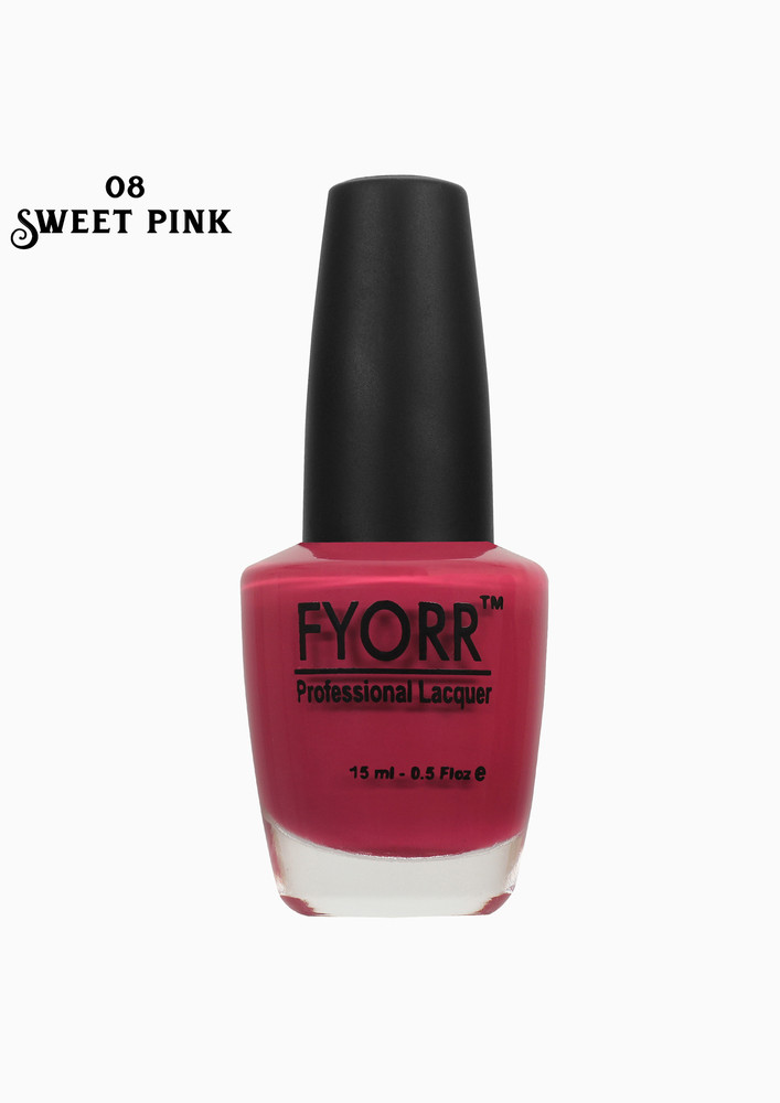 FYORR Nail Polish Long Lasting Smooth Finish Nail Enamel (Sweet Pink),15ML